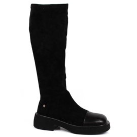 Sort Goe læder slip-on støvler KK2N4058
