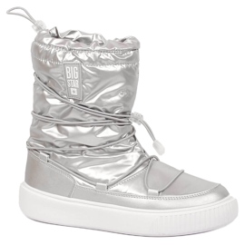 Sølv metallic slip-on snestøvler Big Star KK274195