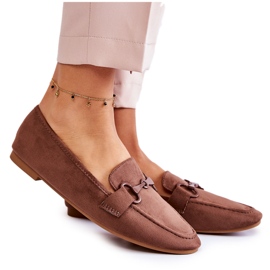 Ruskindsloafers med brun Santi-dekoration