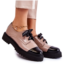 Lakerede Snøresko Laura Messi 2441 Beige brun