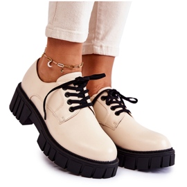 Moderigtige lædersko La.Fi 210013BE-PU Beige