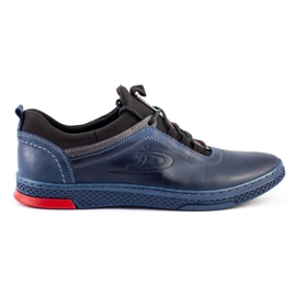 Polbut Mænds lædersko K24 Navy Blue blå