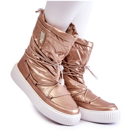 Dameisolerede snestøvler Big Star KK274194 Beige-Gold
