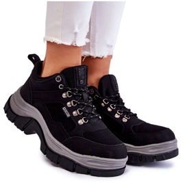 Trekkingsko til kvinder Memory Foam Big Star KK274364 Sort
