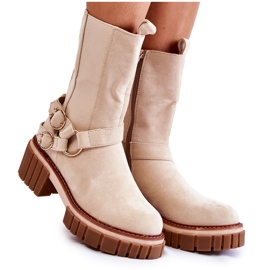 Dame Ruskind Warm Boots Workers Beige Brinnon