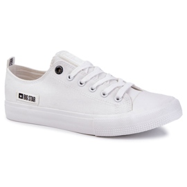 Sneakers i lavt materiale til mænd Big Star KK174006 Hvid