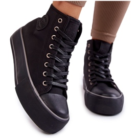 Højisolerede sneakers til kvinder Big Star KK274173 Sort