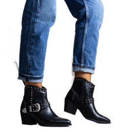 Sorte Zoila cowboystøvler