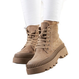 Devost brune øko-ruskind sneakers beige