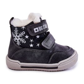 Varmestøvler til børn med velcro Big Star KK374191 Sort