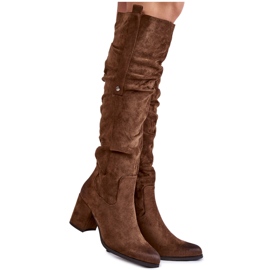 PL4 Ruskind Over The Knee Boots La.Fi 270065KH-SU Mørkebrun