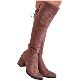 PL4 Dame Ruskind Over The Knee Boots La.Fi 270056TA-SU Lysebrun