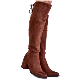 PL4 Dame Ruskind Over The Knee Boots La.Fi 270056FX-SU Mørkebrun