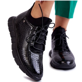 Vinceza Lette Slip-on sneakers til kvinder Sort Soroco