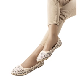 Beige Coalfell gennembrudte ballerinaer