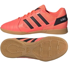 Adidas Super Sala In Jr GW1700 fodboldstøvler rød appelsiner og røde