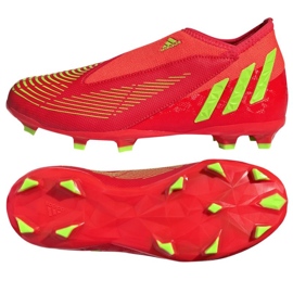 Adidas Predator Edge.3 Ll Fg Jr GW0985 fodboldstøvler rød appelsiner og røde