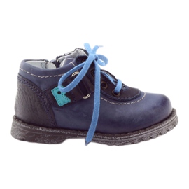 Drenge læderstøvler 1456 Navy Blue Renbut blå