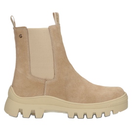 Jodhpur-støvler i læder, ruskind, isoleret beige Filippo