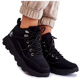 Dame Otto Black Warm Trekking Sko Trappers sort