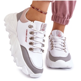 Sneakers til kvinder på platformen Cross Jeans KK2R4071C Hvid