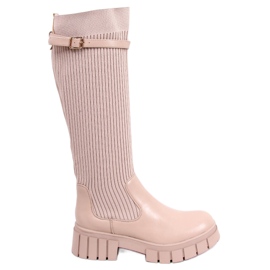 BM Ridestøvler med en fleksibel Blow Taupe-overdel beige