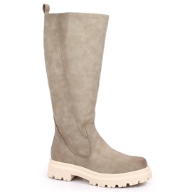 Komfortable beige isolerede damestøvler Bugatti KK253065