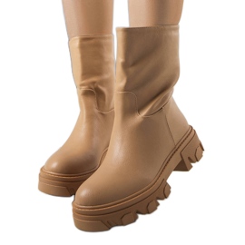 Nasidi brune isolerede støvler beige