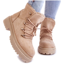 Dame ruskindsstøvler Beige Bellita Trappers