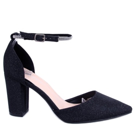 PA1 Formelle pumps på Orchid Black-stolpen sort