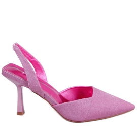 Dolls Fushia pumps med åben hæl lyserød