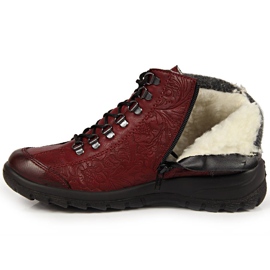 Rødbrune damestøvler Rieker L7144-35 klaret