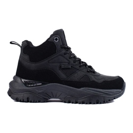 Damesneakers på Big Star KK274356 platformen sort