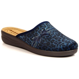 Komfortable hjemmesko med leopardprint Inblu W ARC23A marine blå