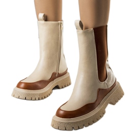 Beige og brune støvler fra Valeris