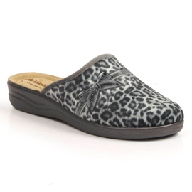 Komfortable hjemmesko med leopardprint Inblu W ARC23 grå