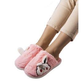 Half Bunny pink bløde hjemmesko lyserød