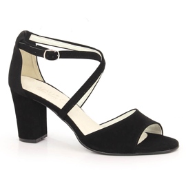 Damesandaler i sort ruskind Azali 2941