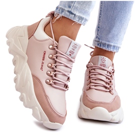 Platform sneakers til kvinder Cross Jeans KK2R4072C Nude lyserød