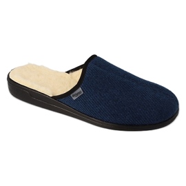 Befado mænds hjemmesko PU 000M325 Navy Isoleret uld blå