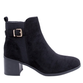 PA1 Højhælede støvler fra Cyndi Black Suede sort