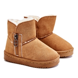 Camel Catellie børns slip-on isolerede snestøvler brun