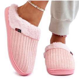 Dameisolerede Slip-On Hjemmesko med Pels Pink Leriss lyserød