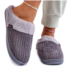 Dameisolerede Slip-On Hjemmesko med Pelsgrå Leriss