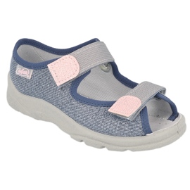 Befado børnesandaler med velcro 969X167 blågrå