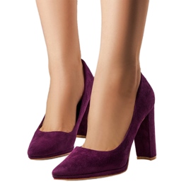 Emmas lilla højhælede pumps violet