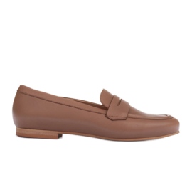 Marco Shoes Loafers med læderdekoration beige