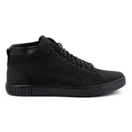 Polbut Herre læder creepers sko 2108sw sort
