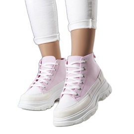 BM Pink high platform sneakers fra Tillys lyserød
