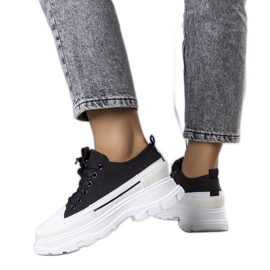 BM Sorte high platform sneakers fra Lavaris